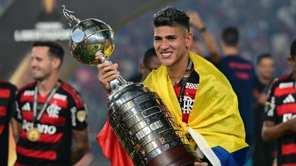 Jorge Carrascal, campeón de la Copa Libertadores 2025. - Ernesto Benavides, AFP.