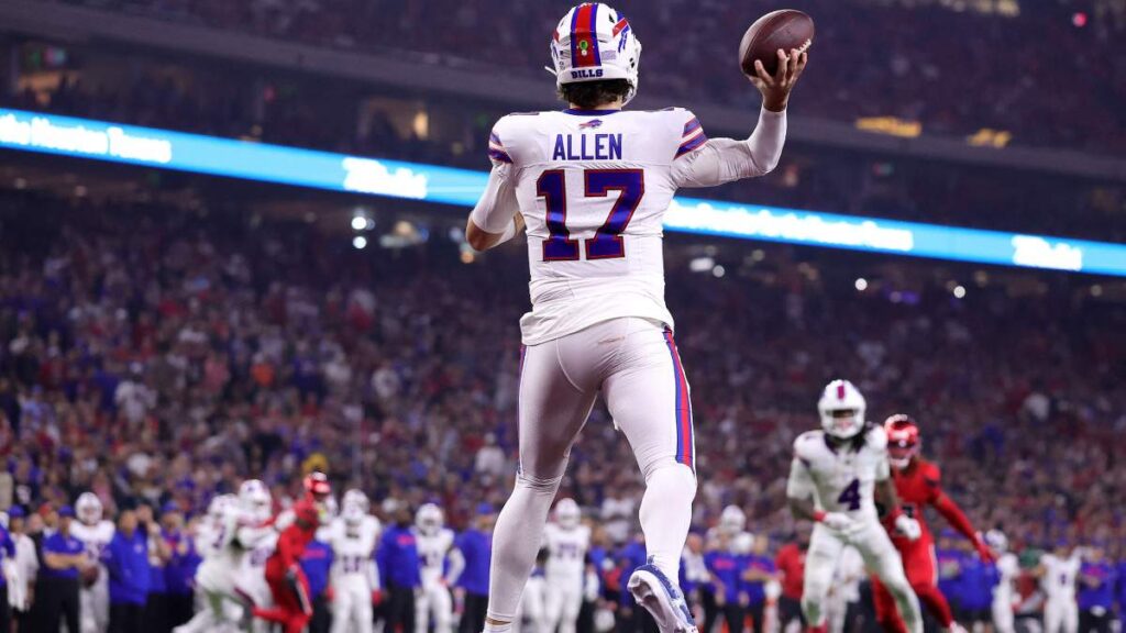 Josh Allen durante el Bills vs Texans NFL 2025