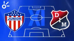 Alineaciones confirmadas de Junior vs Independiente Medellín por los cuadrangulares de la Liga BetPlay 2025-II