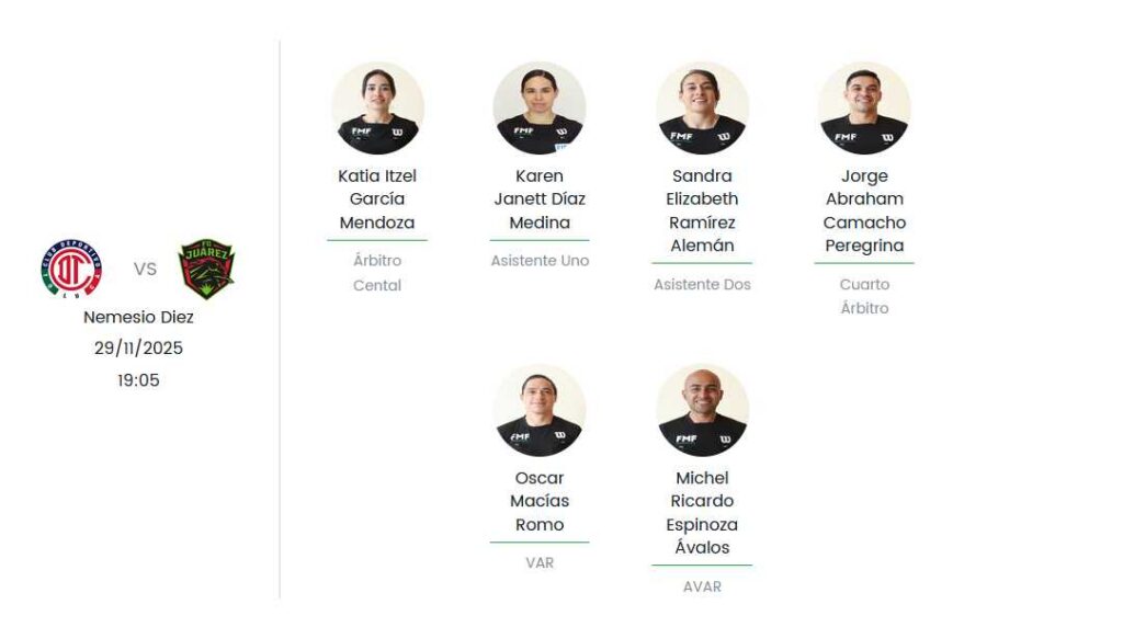 Katia Itzel García Mendoza haría su debut en Liguilla. Foto print: arbitraje.fmf.mx