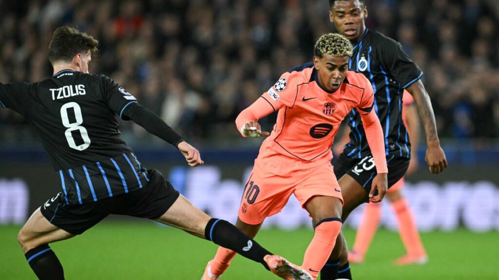 Barcelona nunca pudo dominar a un Brujas que estuvo tres veces arriba en el marcador, al final, una unidad para cada bando