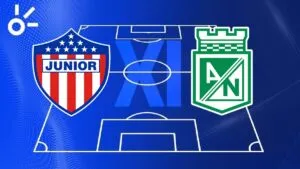Alineaciones confirmadas de Junior vs Atlético Nacional por los cuadrangulares de la Liga BetPlay 2025-II
