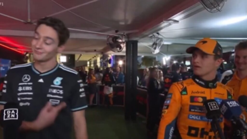 Norris y Russell se encararon en zona mixta por un comentario mal interpretado tras la qualy del GP de Qatar.