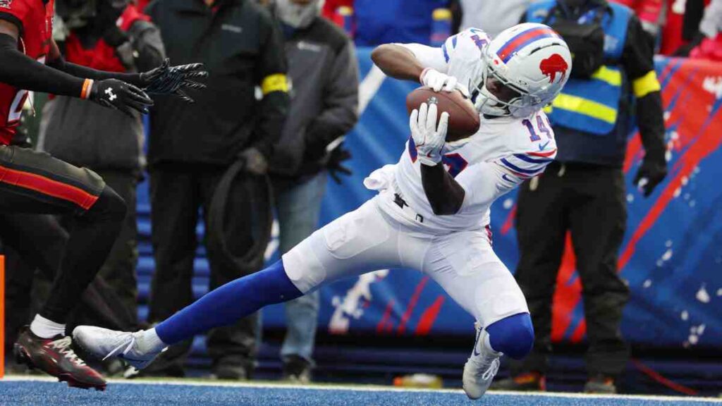 Tyrell Shavers durante el Buccaneers vs Bills NFL 2025