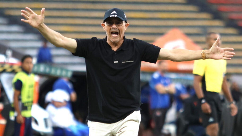 Afredo Arias, durante el partido. - Vizzor Image.