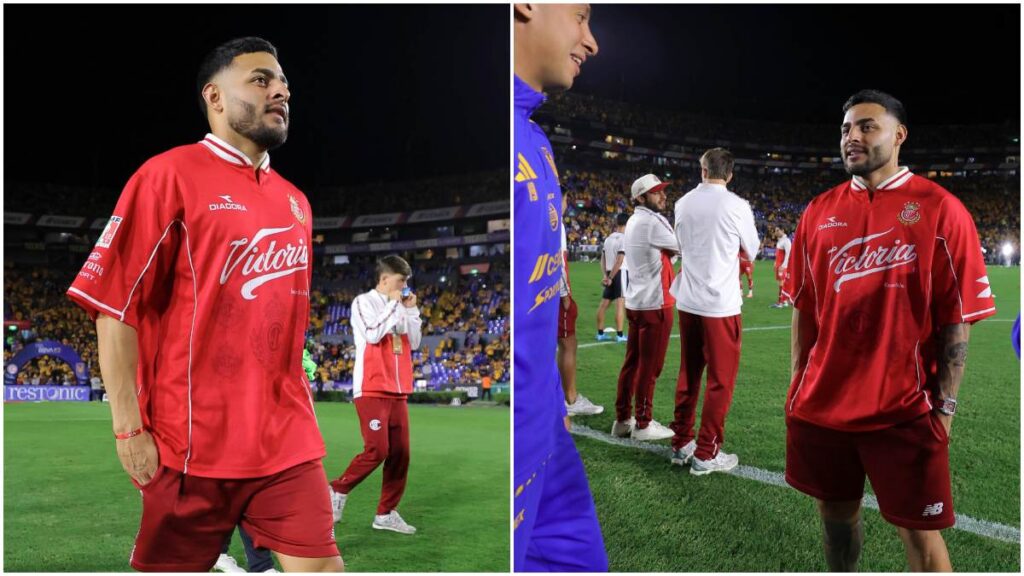 Alexis Vega acompañó al equipo a Monterrey.