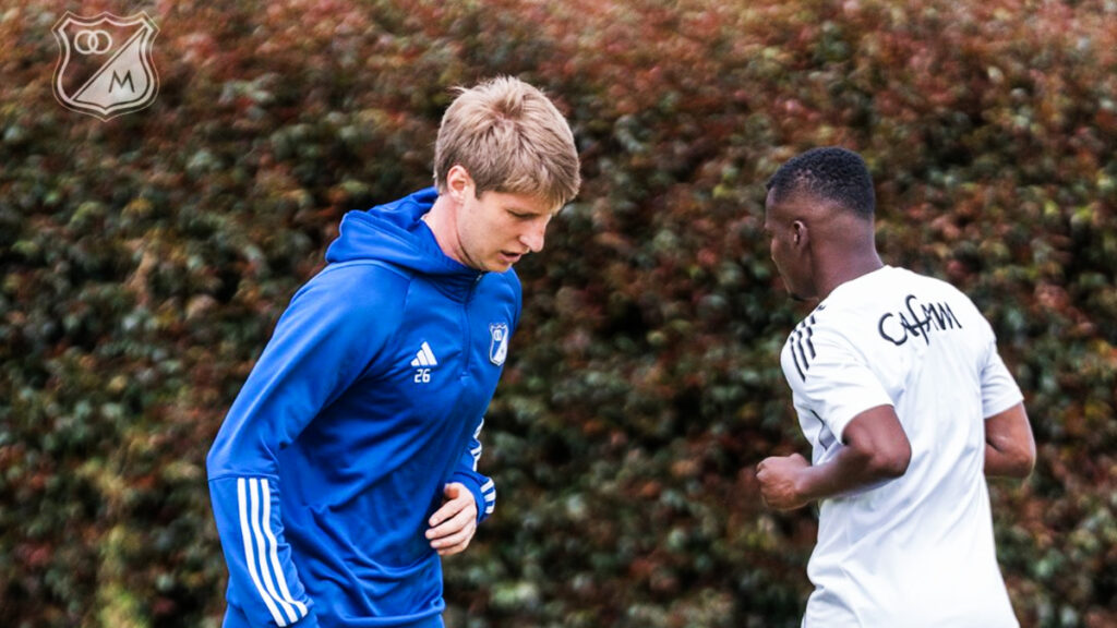 Andrés Llinás, en un entrenamiento. - Millonarios FC.
