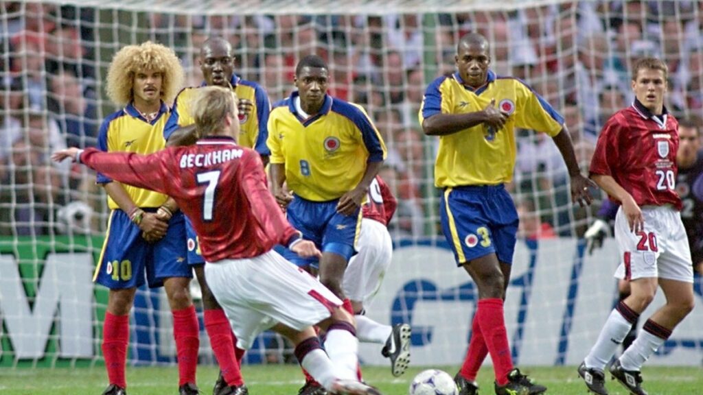 Inglaterra 2-0 Colombia en Francia 1998.