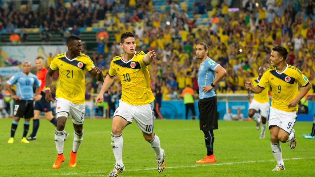 Colombia 2-0 Uruguay en Brasil 2014. AFP