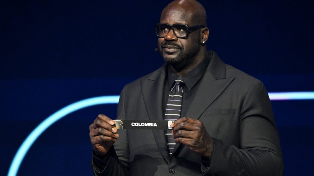 Shaquille O'Neal sorteo del Mundial 2026. 