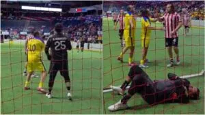 Cuauhtémoc Blanco agrede a portero de Chivas en partido de Leyendas