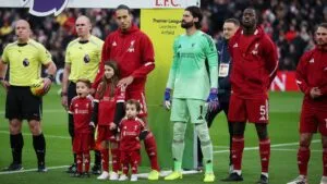 Anfield rinde homenaje a Diogo Jota con sus hijos presentes en el Liverpool vs Wolves