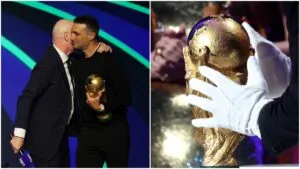 Gianni Infantino se disculpa con Lionel Scaloni por pedirle usar guantes para tocar la Copa del Mundo