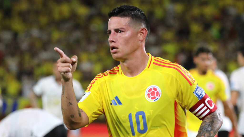 James Rodríguez, en un partido de la Selección Colombia. - Vizzor Image.