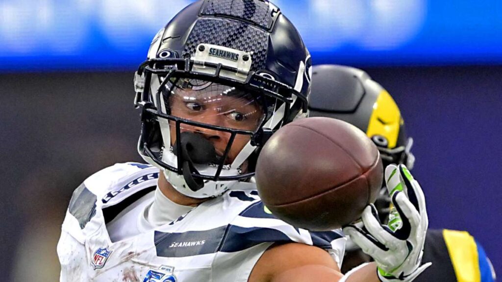 Jaxson Smith-Njigba durante el Seahawks vs Rams NFL 2025