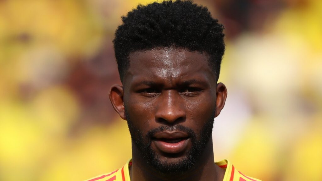 Jefferson Lerma, volante colombiano, al servicio del Crystal Palace que se enfrenta ante el Manchester City.