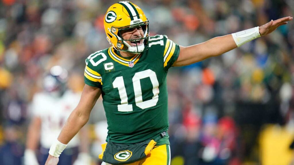Jordan Love durante el Bears vs Packers