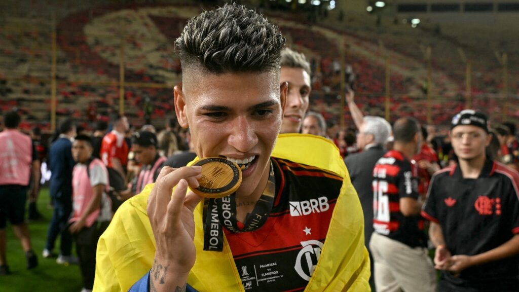 Jorge Carrascal, pieza vital en el título de la Copa Libertadores 2025 de Flamengo.