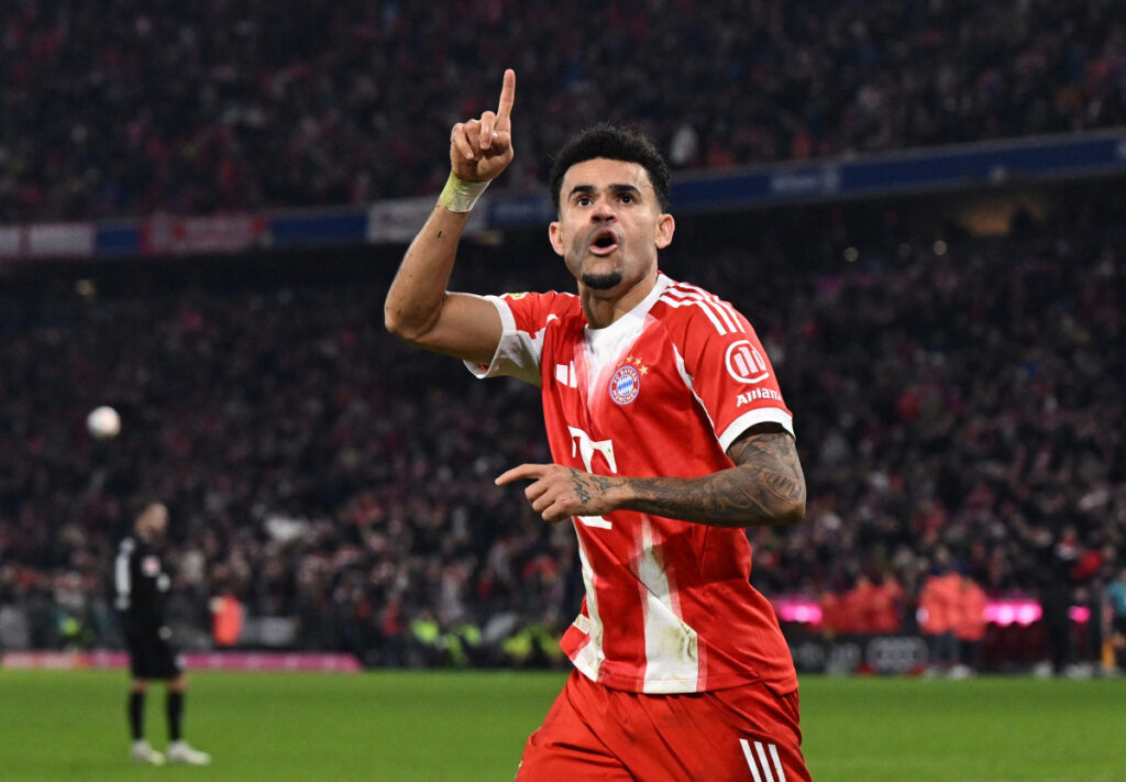 Luis Díaz celebra un gol con el Bayern. - Angelika Warmuth, Reuters.