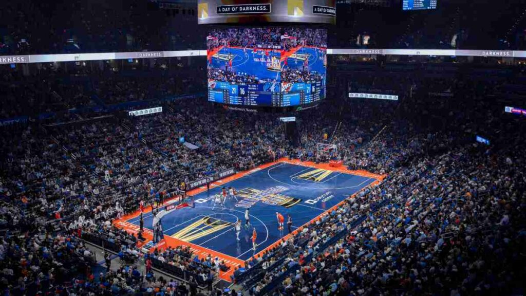 La cancha de Oklahoma City para los partidos de NBA Cup 2025 