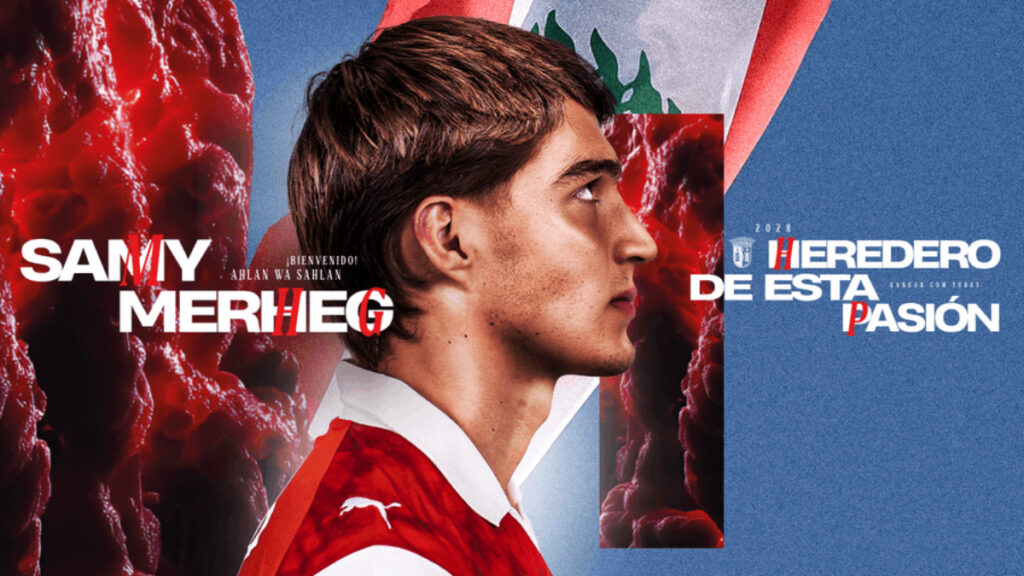 Samy Merheg, nuevo jugador de Sporting de Braga. - @SCBragaOficial.