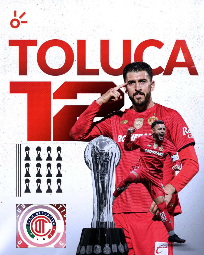 Los 12 títulos del Toluca en su historia