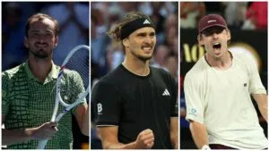 Medvedev, Zverev y de Minaur se instalan en octavos de final del Australian Open