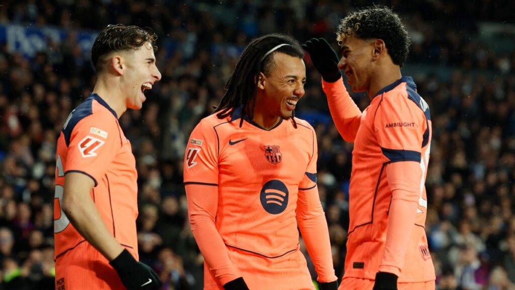 Barcelona en festejo de gol