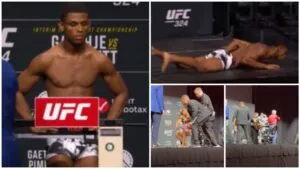 Escena dramática en UFC 324: Cameron Smotherman colapsa tras la ceremonia de pesaje