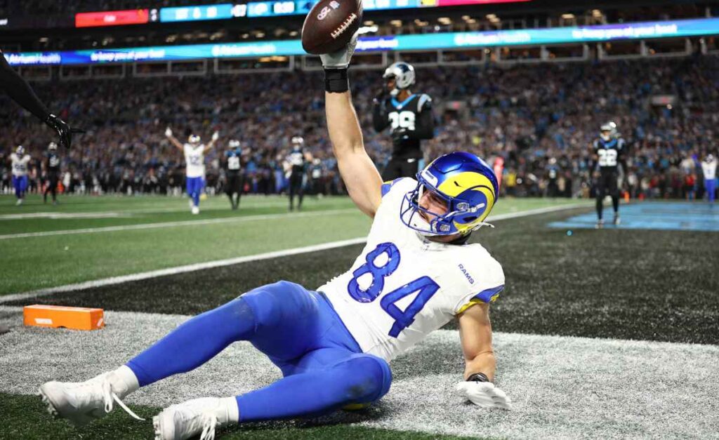 Colby Parkinson durante el Rams vs Bears Playoffs NFL 2026