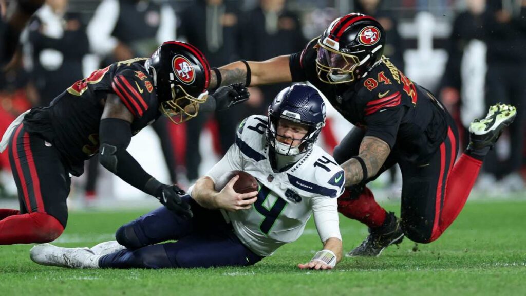 Sam Darnold durante el 49ers vs Seahawks NFL 2026