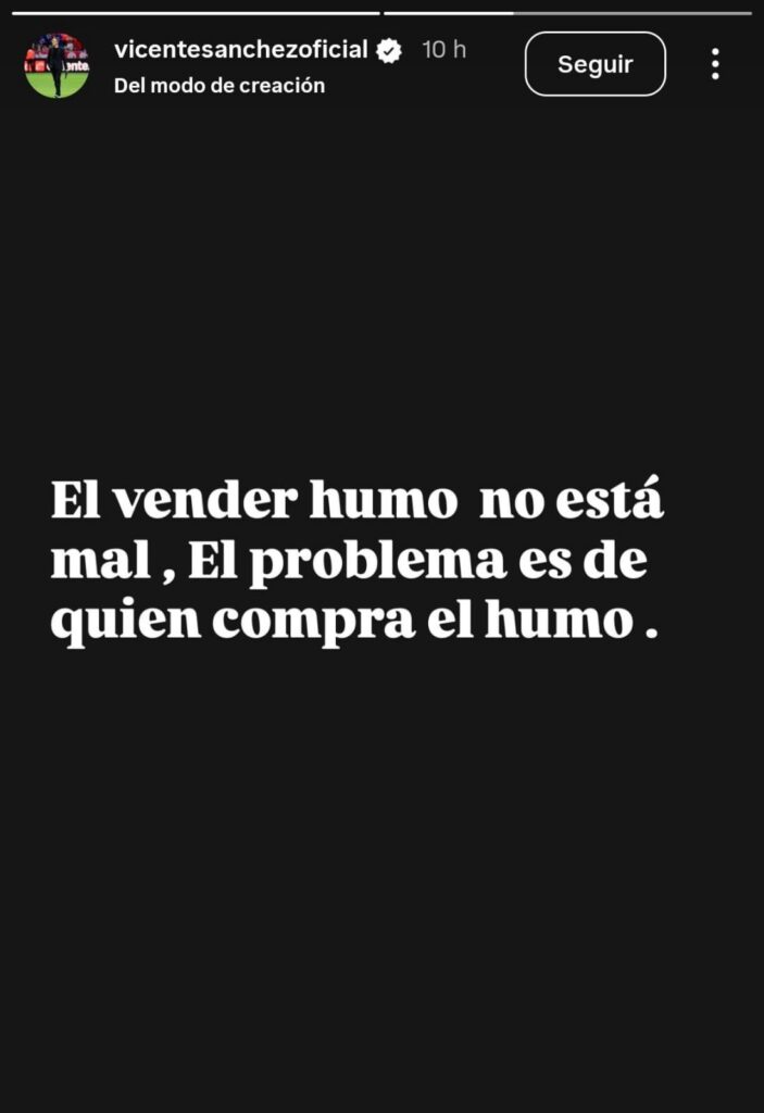 Vicente Sánchez y su publicación en redes sociales tras el León 2-1 Cruz Azul