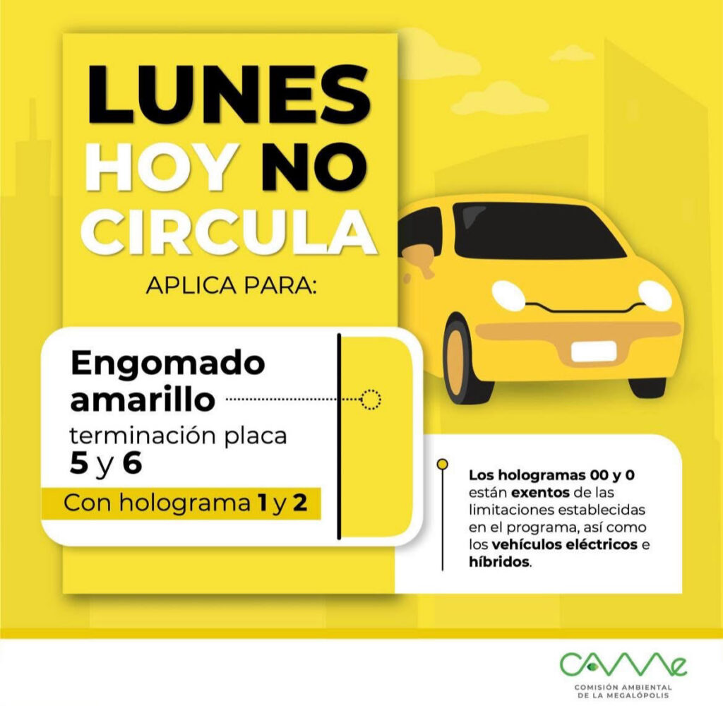 Hoy No Circula 19 de enero 2026: ¿qué carros no salen el lunes en CDMX y Edomex?