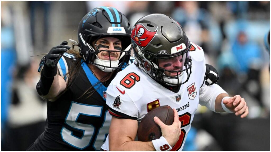 Carolina Panthers y Tampa Bay Buccaneers buscan el último boleto a los playoffs en un partido que repercute directamente en la Conferencia Nacional | Reuters: Bob Donnan-Imagn Images