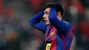 Pedri, fuera un mes del Barcelona