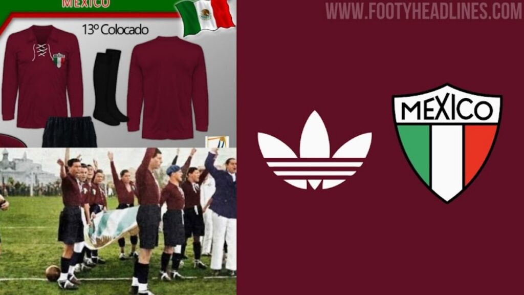 México tendría un uniforme especial en 2027 por el centenario de la FMF. Adidas apostaría por un diseño burdeos con escudo clásico