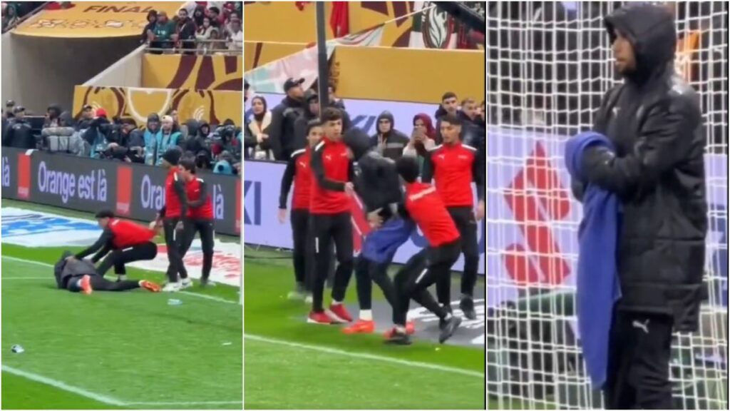 Imágenes revelan intentos de Marruecos por quitar la toalla a Mendy en la final. Aun así, la CAF le otorgó el premio Fair Play