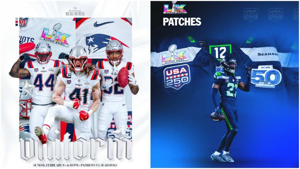 Los uniformes para el Super Bowl LX