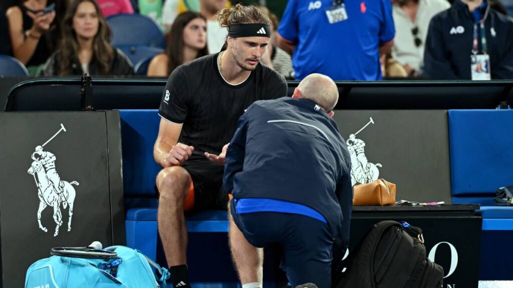 ¿Zverev, lesionado en el Australian Open 2026?