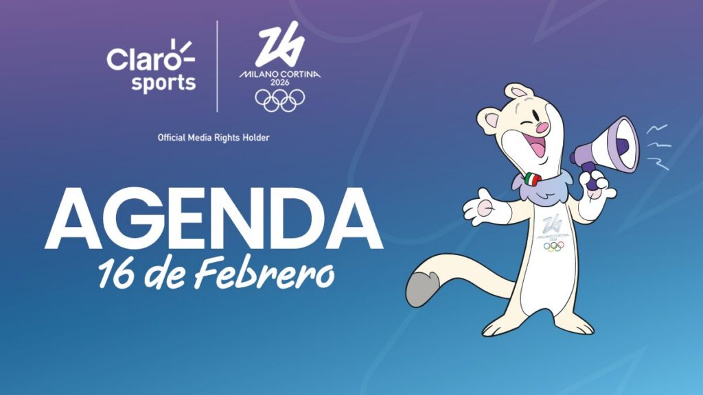 Agenda Milano Cortina 2026 hoy 16 de febrero. Claro Sports