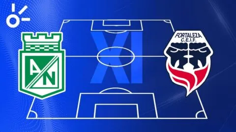 Posibles alineaciones del Atlético Nacional vs Fortaleza por Liga Betplay 2026-I