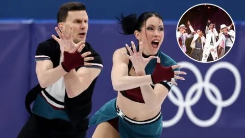 Italia ilusiona a su gente en la danza sobre hielo con música de los Backstreet Boys