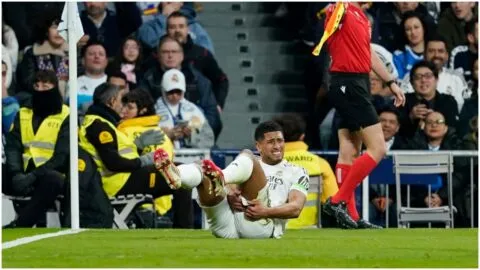 Bellingham sufre una posible lesión muscular y enciende las alarmas en el Real Madrid