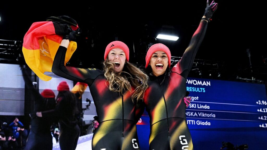 La dupla alemana formada por Laura Nolte y Deborah Levi se consagró bicampeona olímpica en la final de bobsleigh doble femenil de los Juegos Olímpicos de Invierno Milano Cortina 2026