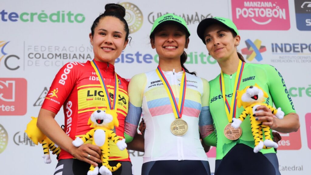 Podio Nacionales de Ruta élite femenino.