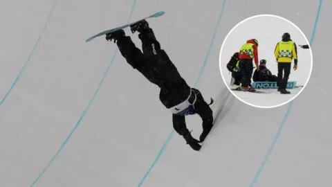 ¡Terrible caída! Choi Gaon sufre accidente en la final de halfpipe de snowboard femenil en Milano Cortina 2026