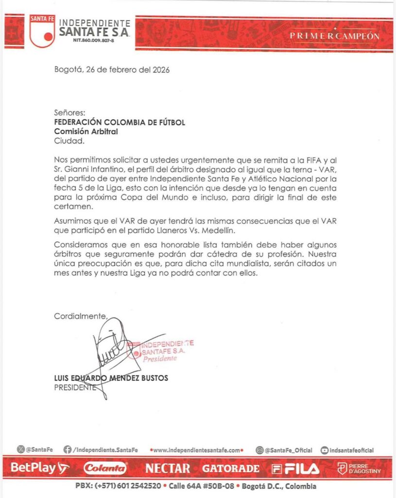 Comunicado Santa Fe