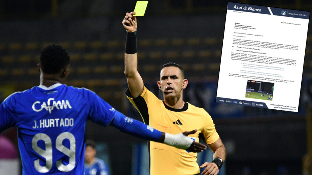 Carlos Ortega tuvo un polémico arbitraje en el juego entre Internacional de Bogotá y Millonarios