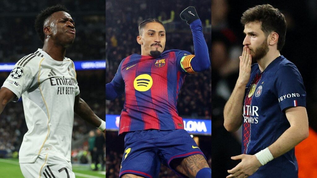 Lados disparejos en los lados de la Champions