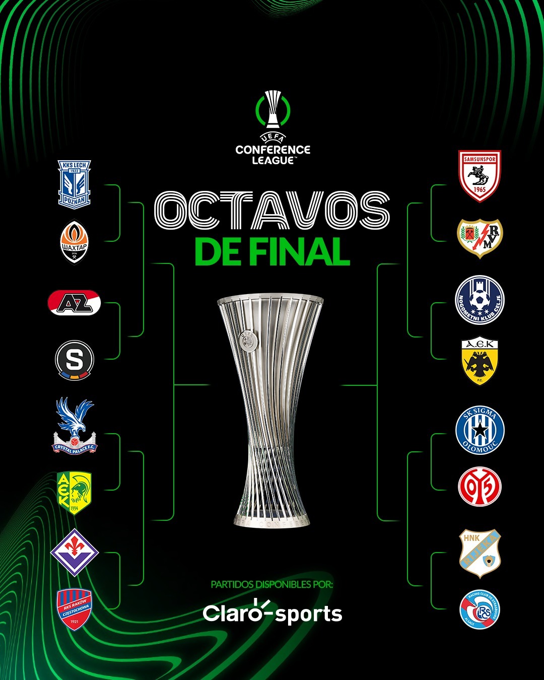 Así se juegan los octavos de final de la Conference League 2026